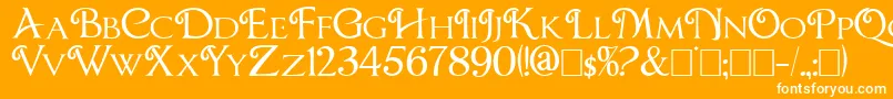 フォントCBox – オレンジの背景に白い文字