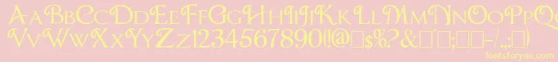 CBox Font – Yellow Fonts on Pink Background