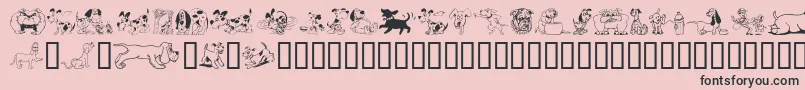 Doggon Font – Black Fonts on Pink Background