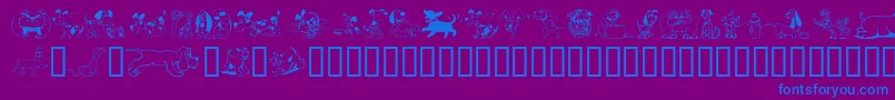 Doggon Font – Blue Fonts on Purple Background