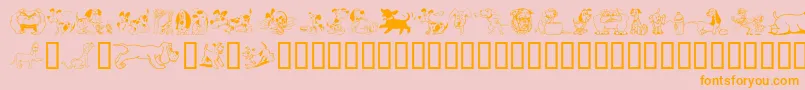 Doggon Font – Orange Fonts on Pink Background