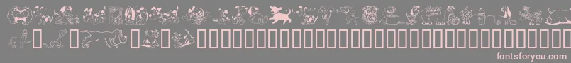 Doggon Font – Pink Fonts on Gray Background