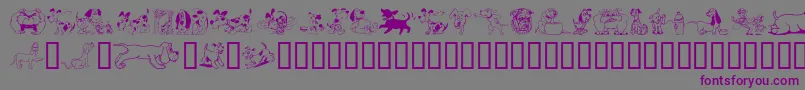 Doggon Font – Purple Fonts on Gray Background