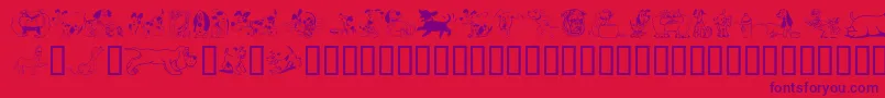 Doggon Font – Purple Fonts on Red Background