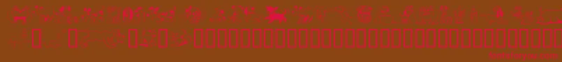 Doggon Font – Red Fonts on Brown Background
