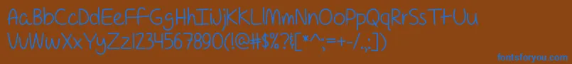 ForAPessimistImPrettyOptimisticOtf Font – Blue Fonts on Brown Background