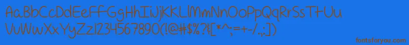 ForAPessimistImPrettyOptimisticOtf Font – Brown Fonts on Blue Background