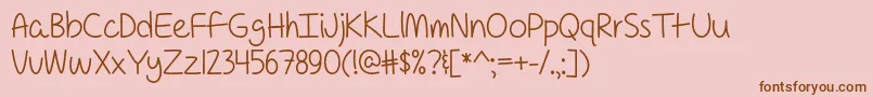 ForAPessimistImPrettyOptimisticOtf Font – Brown Fonts on Pink Background