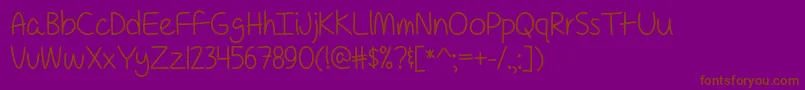ForAPessimistImPrettyOptimisticOtf Font – Brown Fonts on Purple Background
