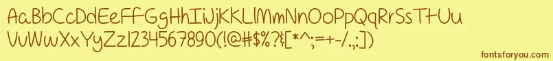 ForAPessimistImPrettyOptimisticOtf Font – Brown Fonts on Yellow Background