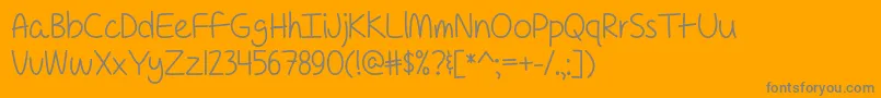 ForAPessimistImPrettyOptimisticOtf Font – Gray Fonts on Orange Background