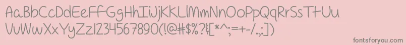 ForAPessimistImPrettyOptimisticOtf Font – Gray Fonts on Pink Background