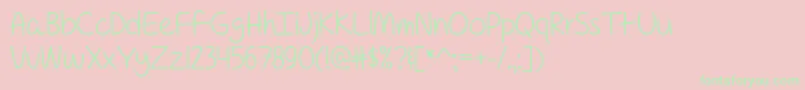 ForAPessimistImPrettyOptimisticOtf Font – Green Fonts on Pink Background