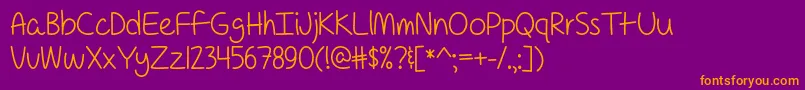 ForAPessimistImPrettyOptimisticOtf Font – Orange Fonts on Purple Background