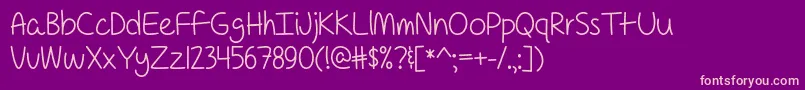 ForAPessimistImPrettyOptimisticOtf Font – Pink Fonts on Purple Background
