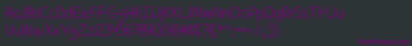 ForAPessimistImPrettyOptimisticOtf Font – Purple Fonts on Black Background