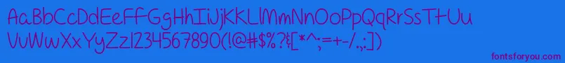 ForAPessimistImPrettyOptimisticOtf Font – Purple Fonts on Blue Background