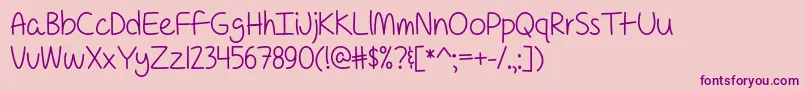 ForAPessimistImPrettyOptimisticOtf Font – Purple Fonts on Pink Background