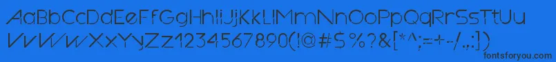 Шрифт Interlude – чёрные шрифты на синем фоне