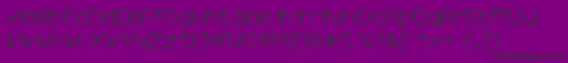 Interlude-Schriftart – Schwarze Schriften auf violettem Hintergrund