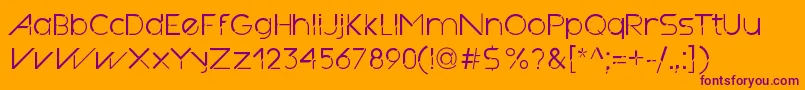 Interlude Font – Purple Fonts on Orange Background