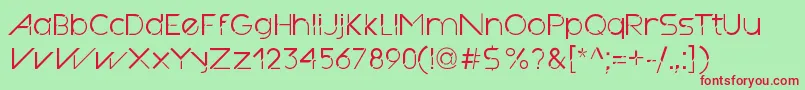 Interlude Font – Red Fonts on Green Background