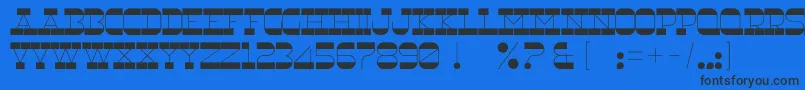 Шрифт RnsUnderwood – чёрные шрифты на синем фоне