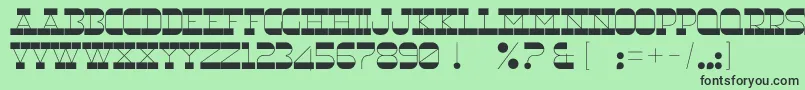 RnsUnderwood Font – Black Fonts on Green Background