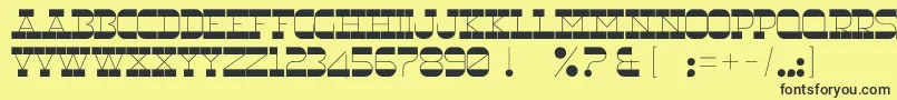 RnsUnderwood Font – Black Fonts on Yellow Background