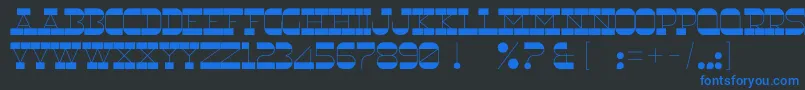 RnsUnderwood Font – Blue Fonts on Black Background
