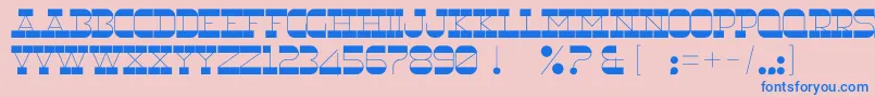 RnsUnderwood Font – Blue Fonts on Pink Background