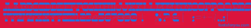 RnsUnderwood Font – Blue Fonts on Red Background