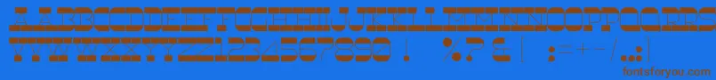 Шрифт RnsUnderwood – коричневые шрифты на синем фоне