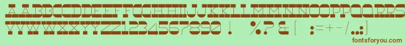 RnsUnderwood-fontti – ruskeat fontit vihreällä taustalla