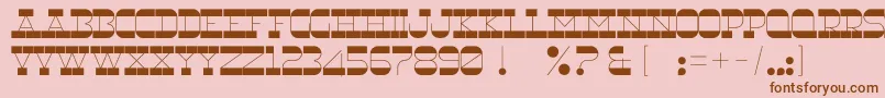 Шрифт RnsUnderwood – коричневые шрифты на розовом фоне