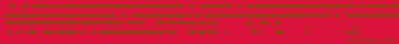 フォントRnsUnderwood – 赤い背景に茶色の文字