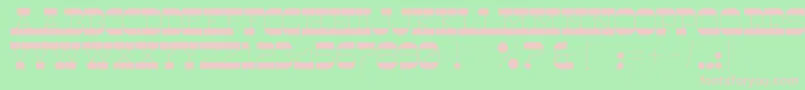 フォントRnsUnderwood – 緑の背景にピンクのフォント