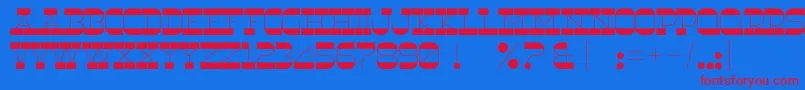 フォントRnsUnderwood – 赤い文字の青い背景
