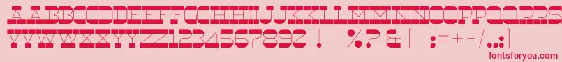 フォントRnsUnderwood – ピンクの背景に赤い文字