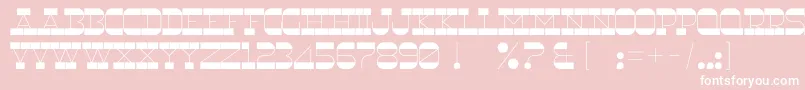 フォントRnsUnderwood – ピンクの背景に白い文字