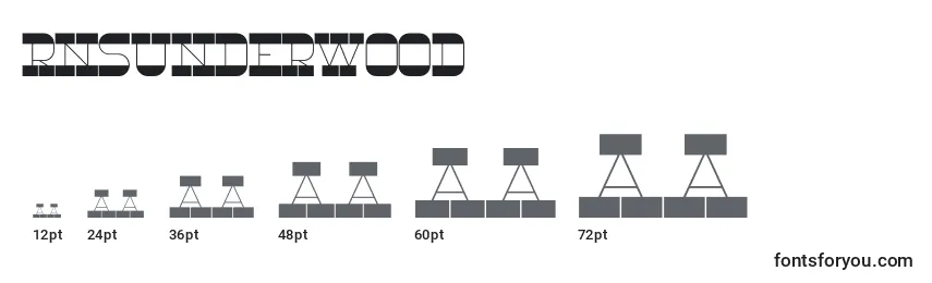 Größen der Schriftart RnsUnderwood