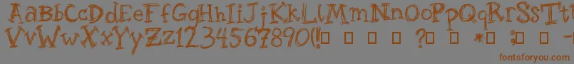 Roughage Font – Brown Fonts on Gray Background