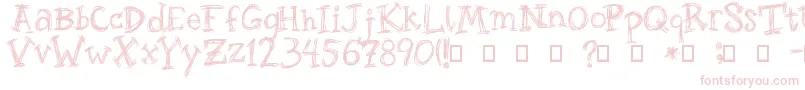 Czcionka Roughage – różowe czcionki