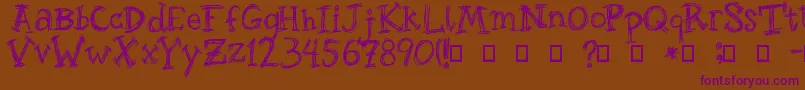 Roughage Font – Purple Fonts on Brown Background