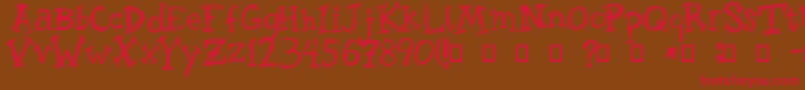 Roughage Font – Red Fonts on Brown Background