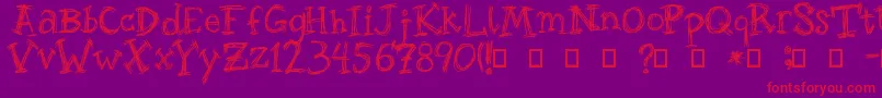 Roughage Font – Red Fonts on Purple Background