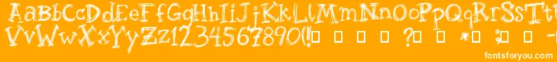 Roughage Font – White Fonts on Orange Background