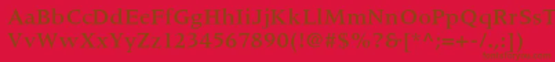 CoherentMediumSsiMedium Font – Brown Fonts on Red Background