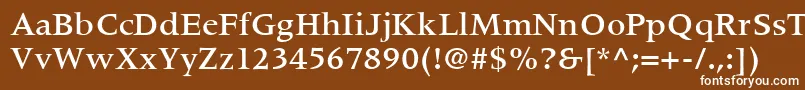 Шрифт CoherentMediumSsiMedium – белые шрифты на коричневом фоне