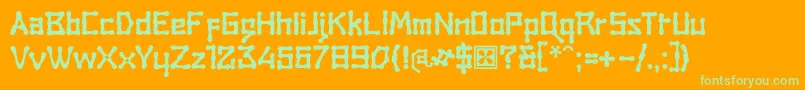 RambatCampotype-fontti – vihreät fontit oranssilla taustalla